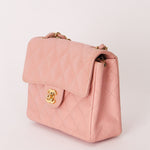 Chanel Mini Square Flap Pink Caviar 24K GP