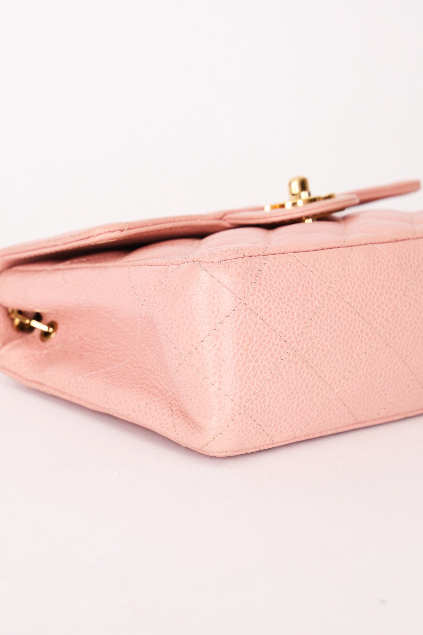 Chanel Mini Square Flap Pink Caviar 24K GP