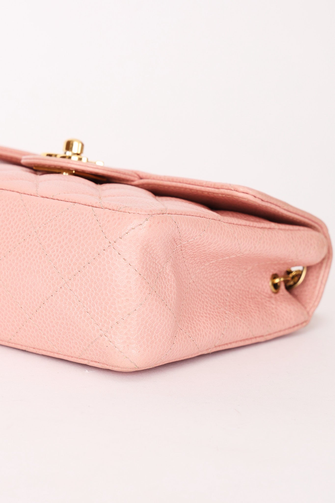 Chanel Mini Square Flap Pink Caviar 24K GP