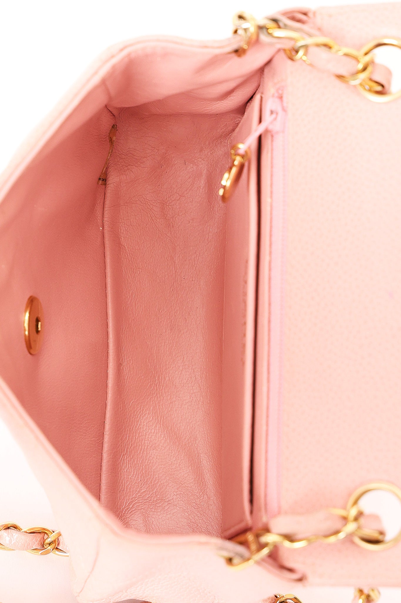 Chanel Mini Square Flap Pink Caviar 24K GP