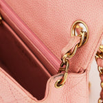 Chanel Mini Square Flap Pink Caviar 24K GP