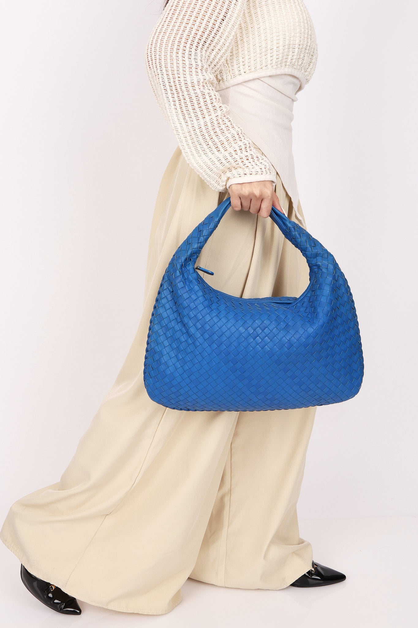 Bottega Veneta Intrecciato Small Hobo Cobalt Blue