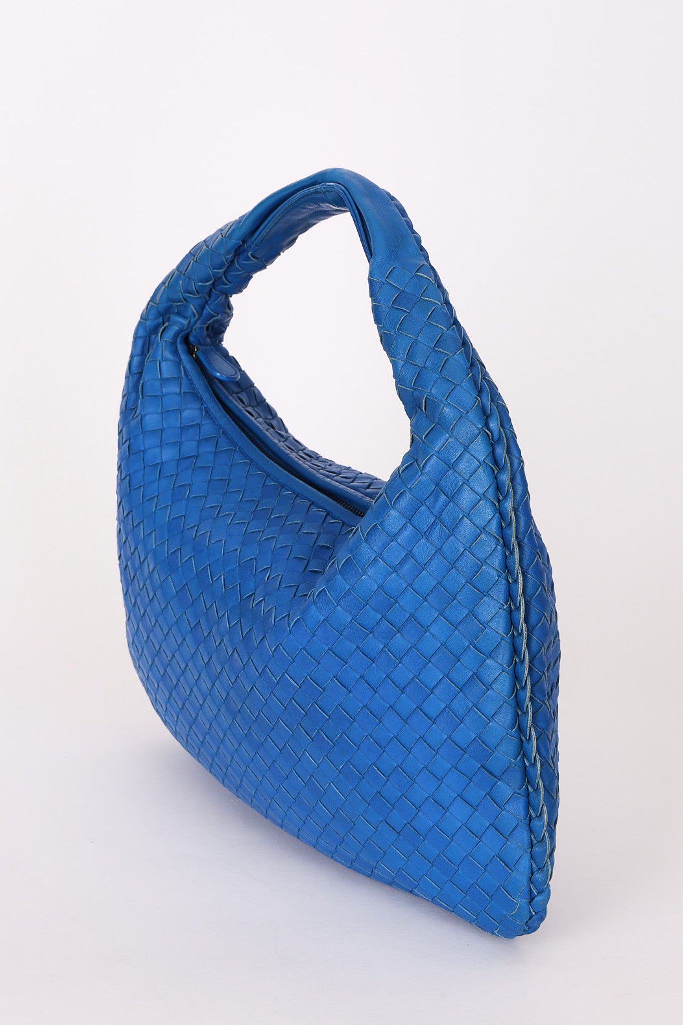 Bottega Veneta Intrecciato Small Hobo Cobalt Blue