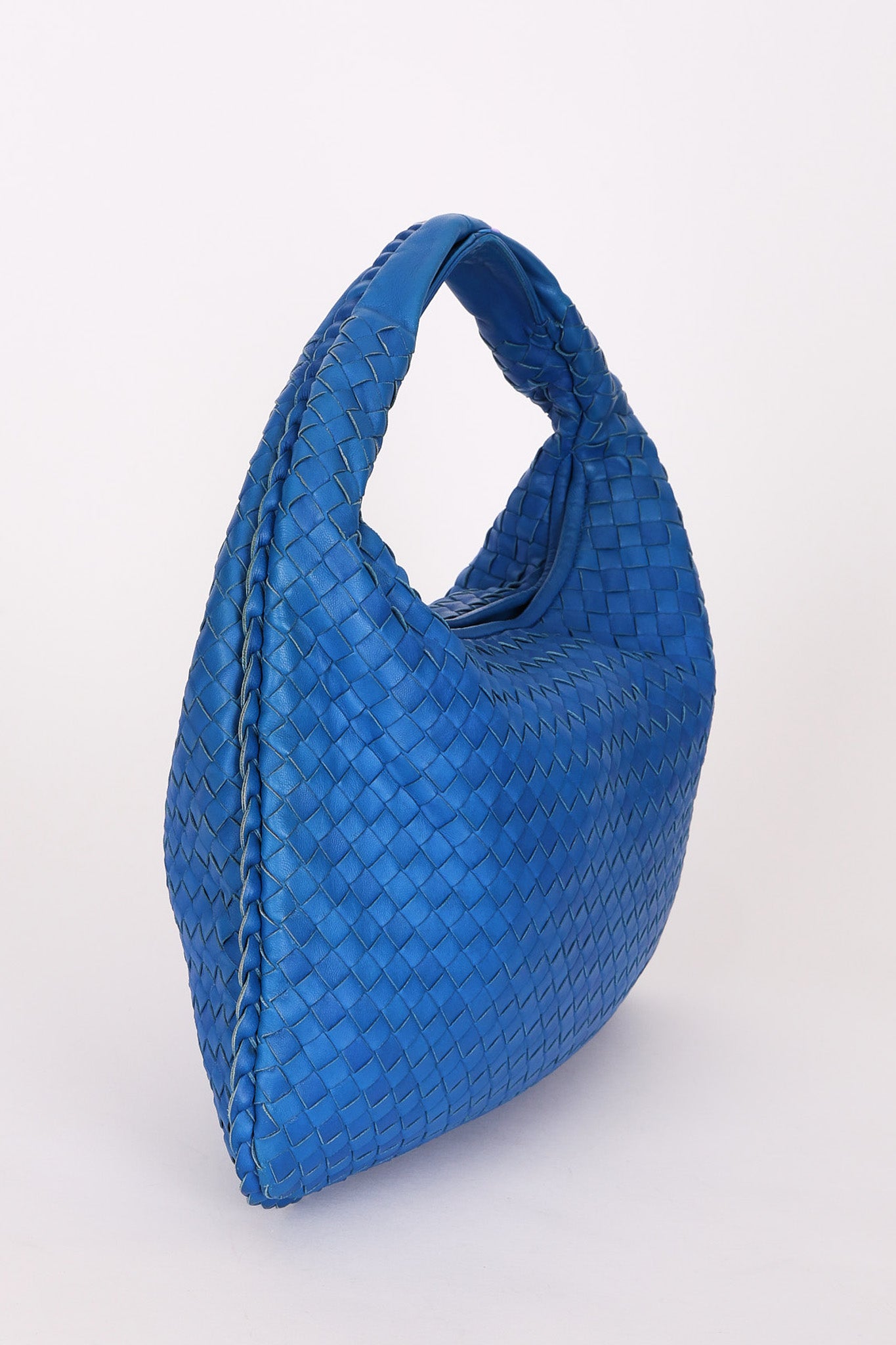 Bottega Veneta Intrecciato Small Hobo Cobalt Blue