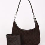Gucci Monogram Pleated Shoulder Bag