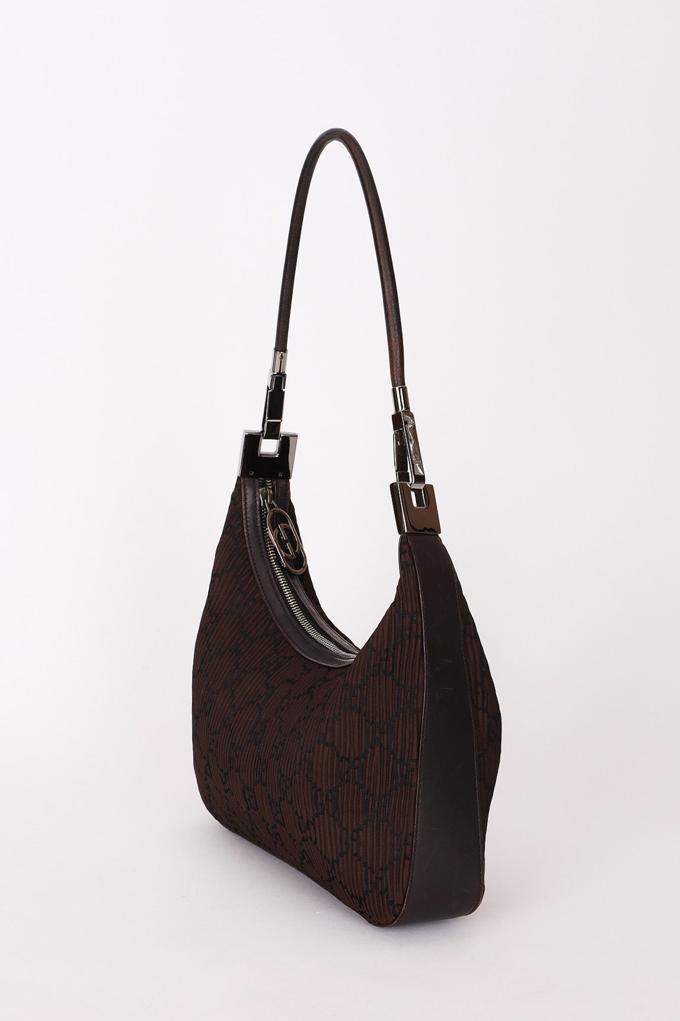 Gucci Monogram Pleated Shoulder Bag
