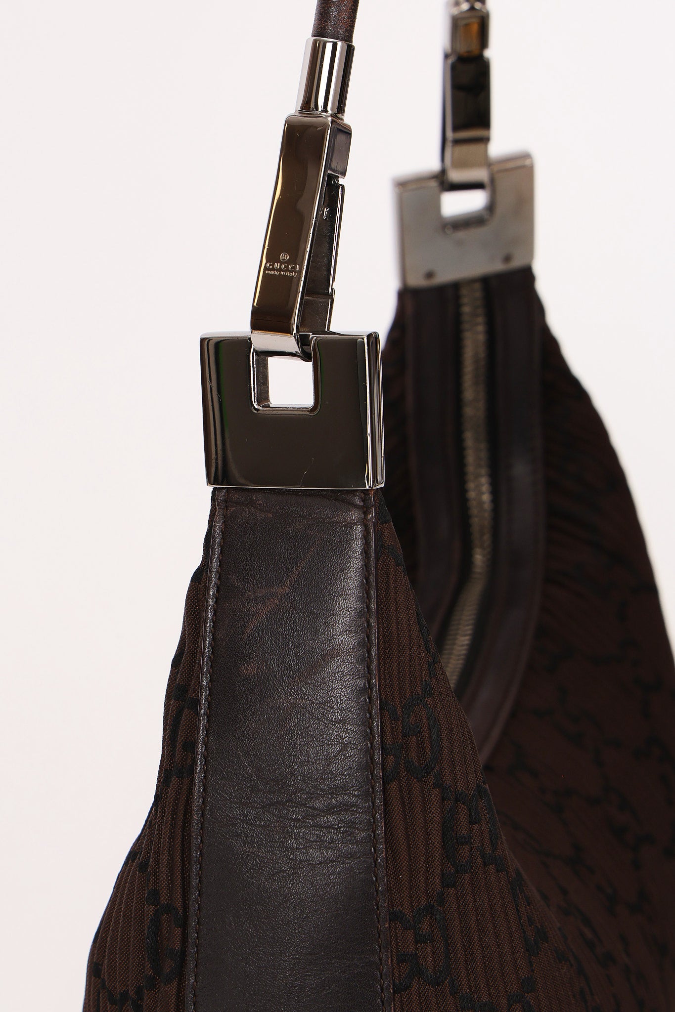 Gucci Monogram Pleated Shoulder Bag
