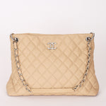 Chanel Easy Zip Tote Beige Caviar SHW