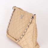 Chanel Easy Zip Tote Beige Caviar SHW