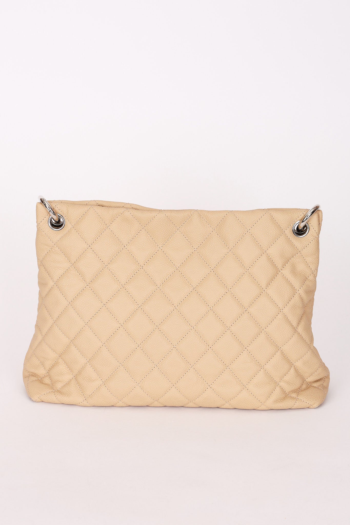 Chanel Easy Zip Tote Beige Caviar SHW