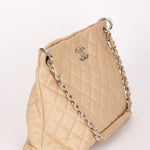 Chanel Easy Zip Tote Beige Caviar SHW