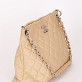 Chanel Easy Zip Tote Beige Caviar SHW