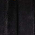 Chanel Small Classic Double Flap Black Suede 24K GP
