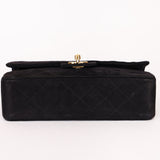 Chanel Small Classic Double Flap Black Suede 24K GP