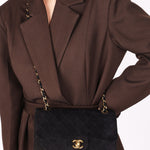 Rare Chanel Small Classic Double Flap Black Suede 1987 24K GP