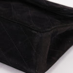 Chanel Medium Classic Double Flap Black Suede 1987 24K GP