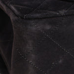 Chanel Medium Classic Double Flap Black Suede 1987 24K GP