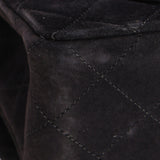 Chanel Medium Classic Double Flap Black Suede 1987 24K GP