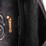 Chanel Medium Classic Double Flap Black Suede 1987 24K GP