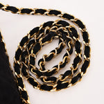 Chanel Medium Classic Double Flap Black Suede 1987 24K GP