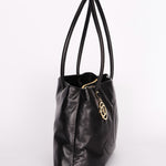 Chanel CC Timeless Shopper Tote Black Lambskin 1989 24K GP