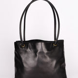 Chanel CC Timeless Shopper Tote Black Lambskin 1989 24K GP