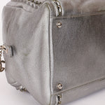 Chanel Luxe Ligne Bowling Bag Silver Metallic Calfskin SHW