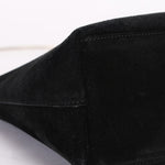 Gucci Black Suede Metal Handle Shoulder Bag with Pouch