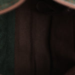 Loewe Double Sided Logo Shoulder Bag Dark Green Suede