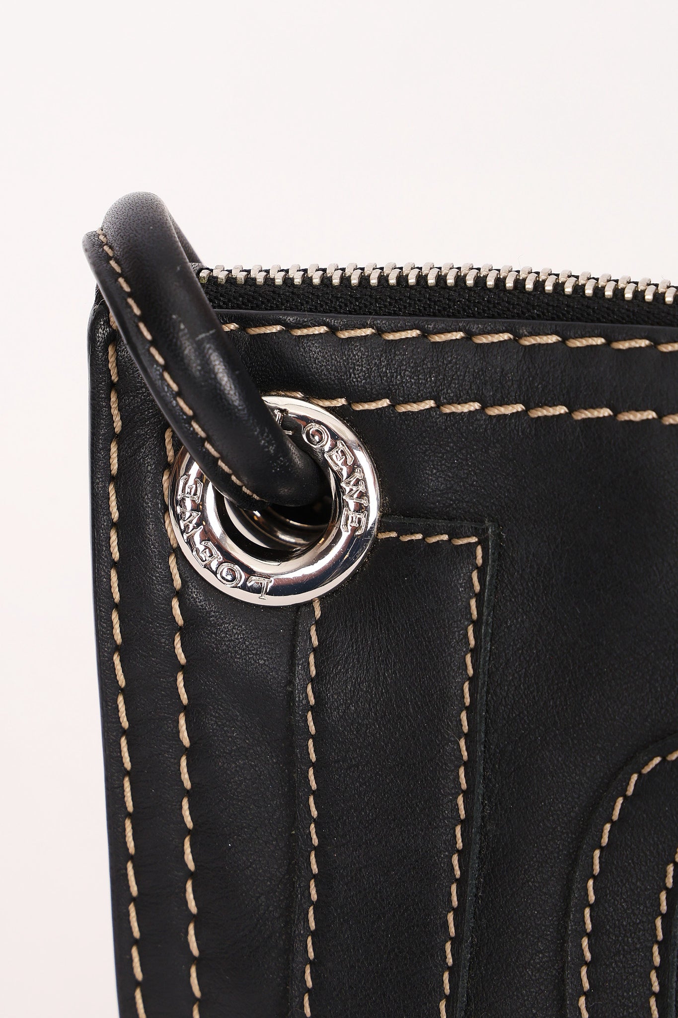 Loewe Double Sided Anagram Stitched Shoulder Bag