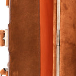 Prada Grommet Frame Shoulder Bag Brown Suede