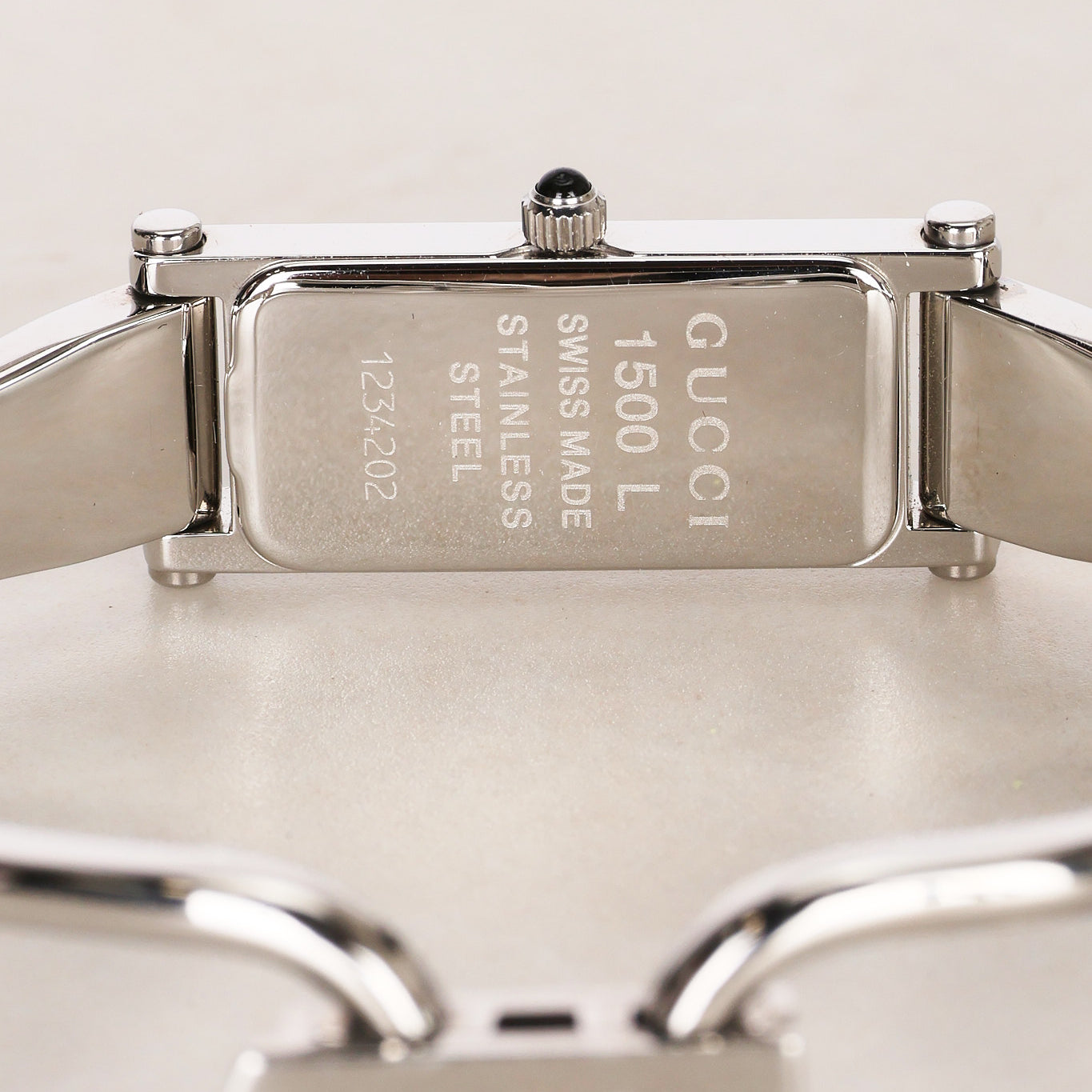 Gucci 1500L Stainless Steel Blue Face Watch 12mm