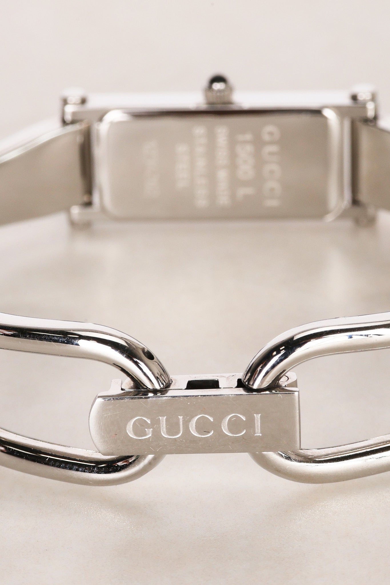 Gucci 1500L Stainless Steel Blue Face Watch 12mm