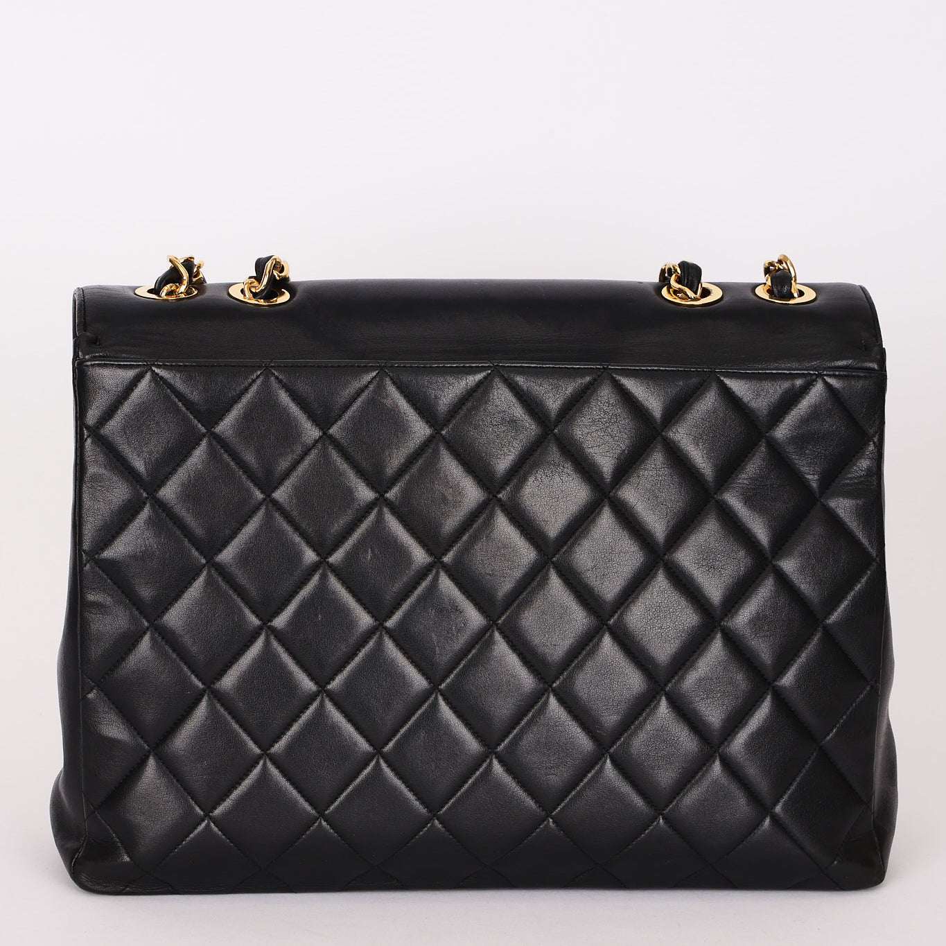 Chanel Maxi CC Timeless Single Flap Black Lambskin 24K GP