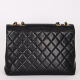 Chanel Maxi CC Timeless Single Flap Black Lambskin 24K GP