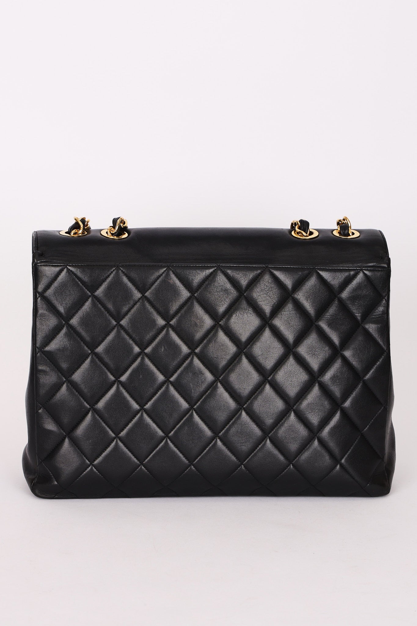Chanel Maxi CC Timeless Single Flap Black Lambskin 24K GP