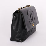 Chanel Maxi CC Timeless Single Flap Black Lambskin 1993 24K GP - Drop 52