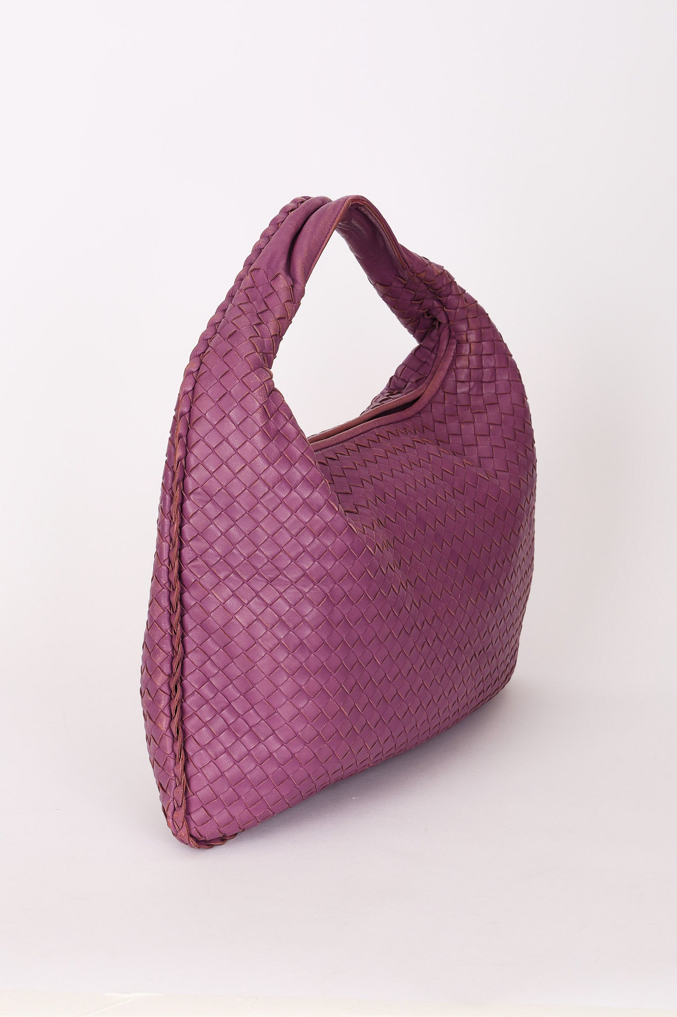 Bottega Veneta Intrecciato Large Hobo Purple