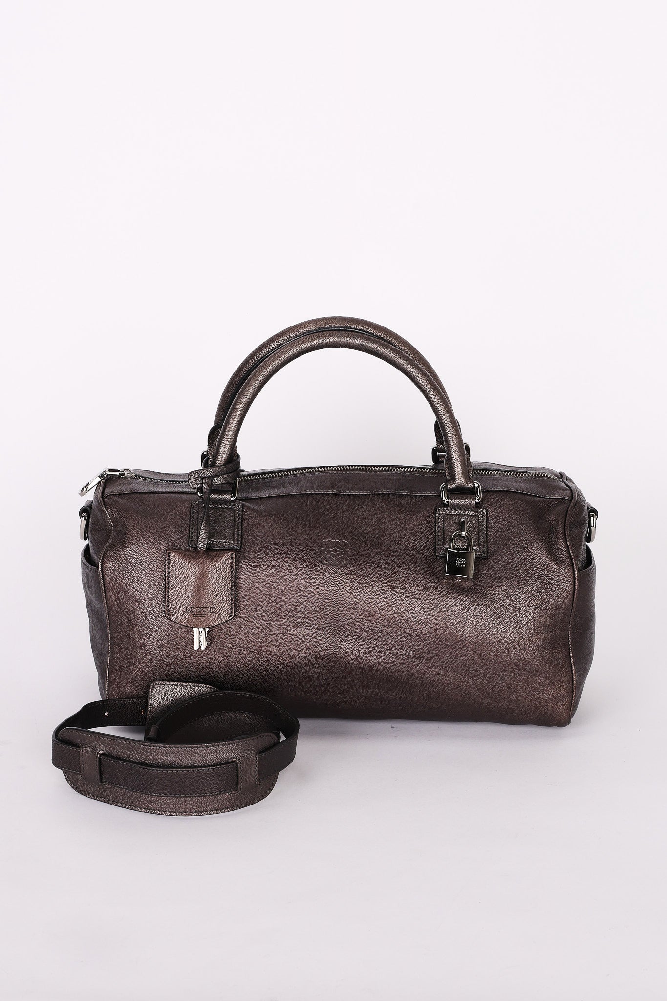 Loewe Amazona Boston Bag Metallic Bronze