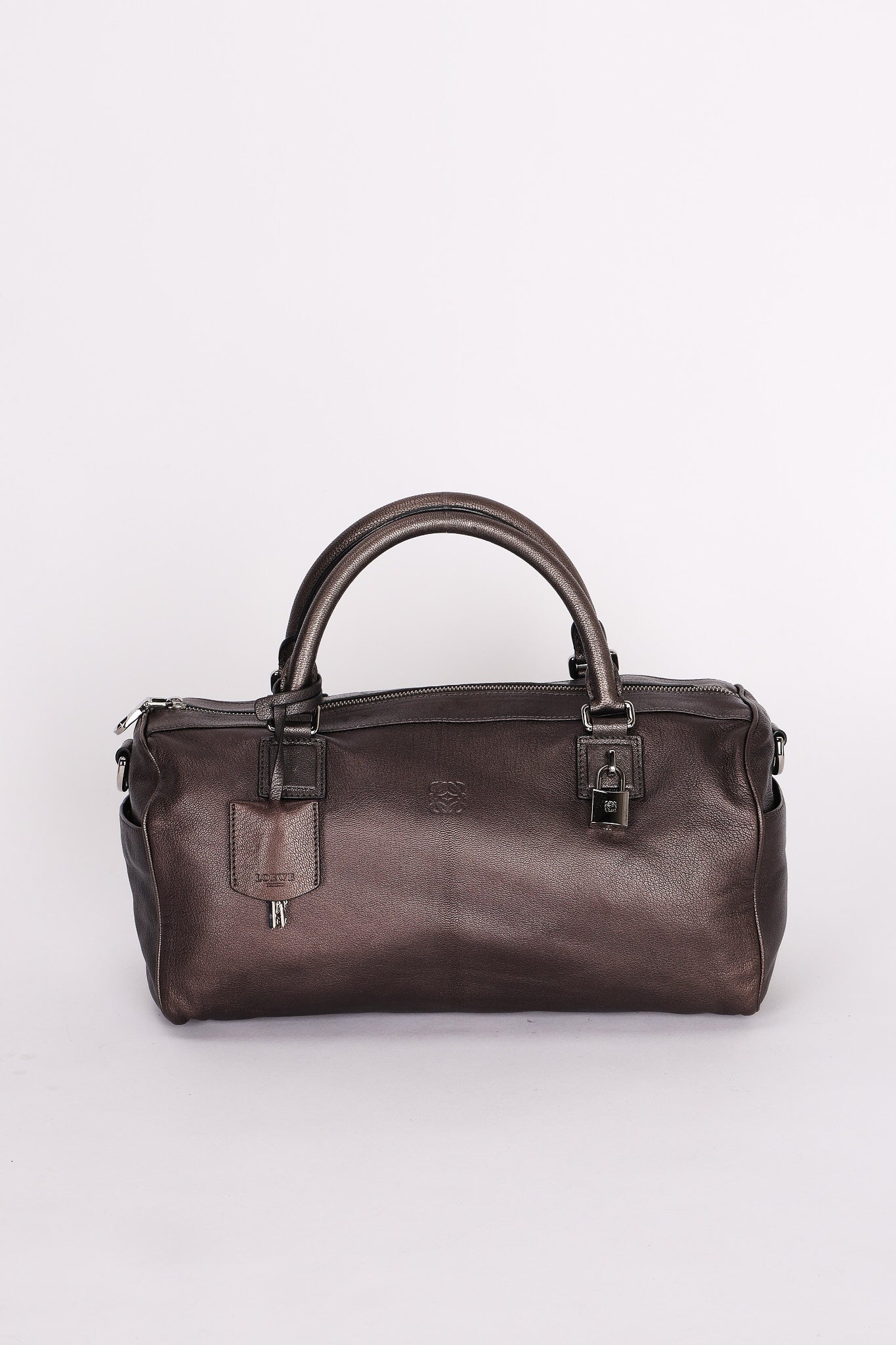 Loewe Amazona Boston Bag Metallic Bronze