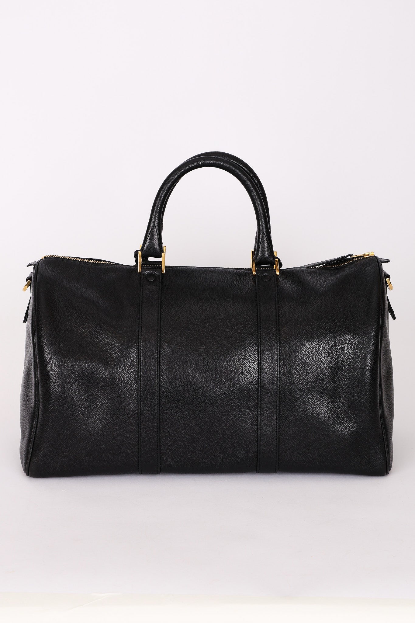 Chanel Timeless Boston Bag Black Caviar 24K GP