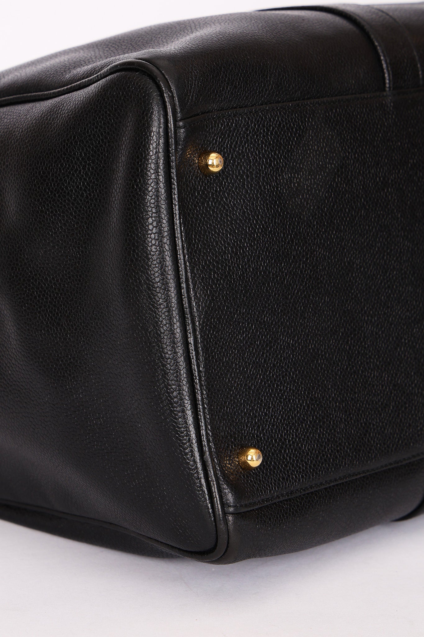 Chanel Timeless Boston Bag Black Caviar 24K GP