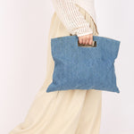 Chanel Denim Fold Over Clutch