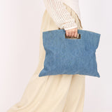 Chanel Denim Fold Over Clutch