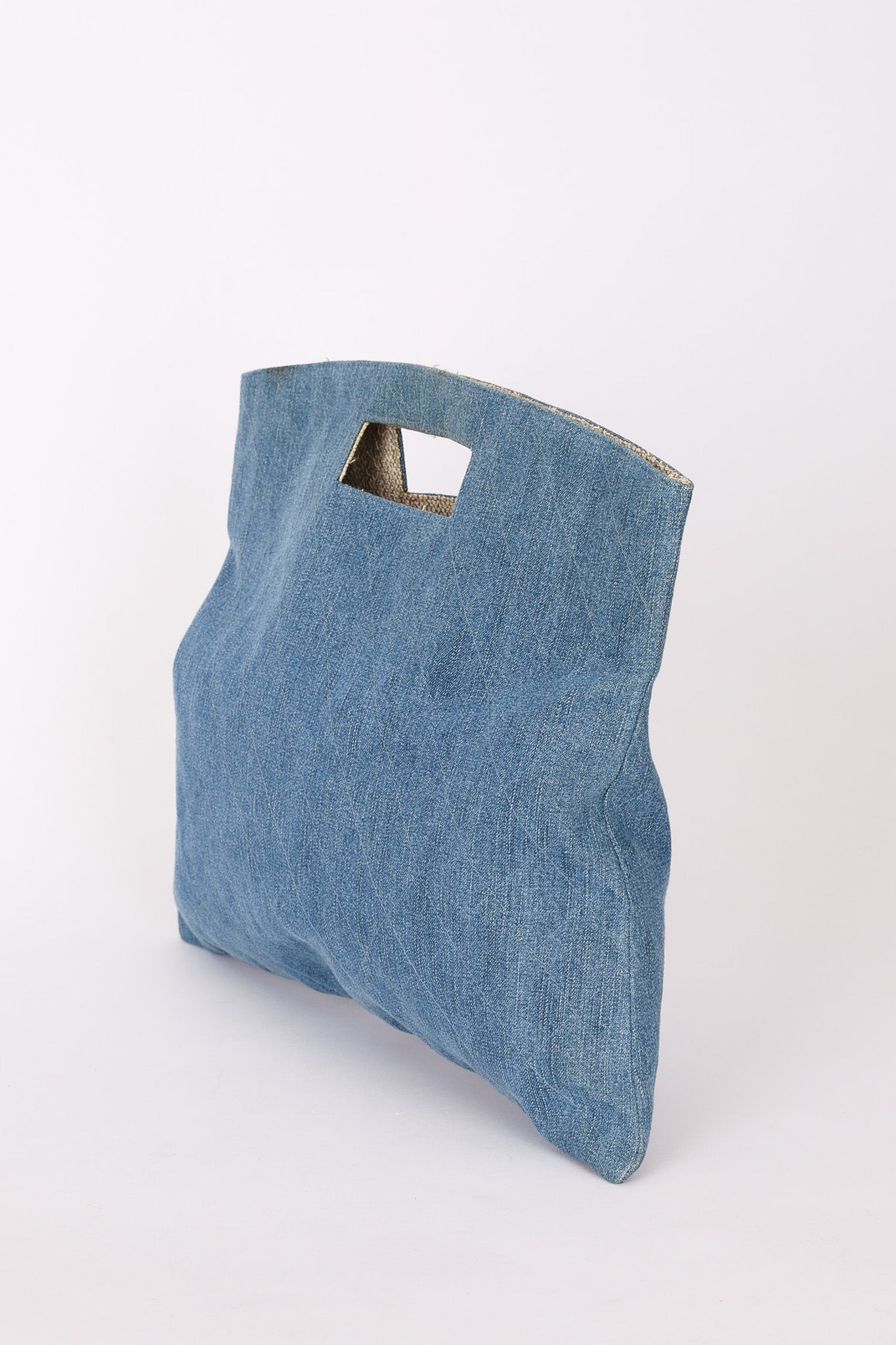 Chanel Denim Fold Over Clutch