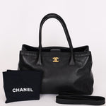 Chanel Medium Cerf Executive Tote Black Caviar GHW