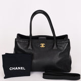 Chanel Medium Cerf Executive Tote Black Caviar GHW