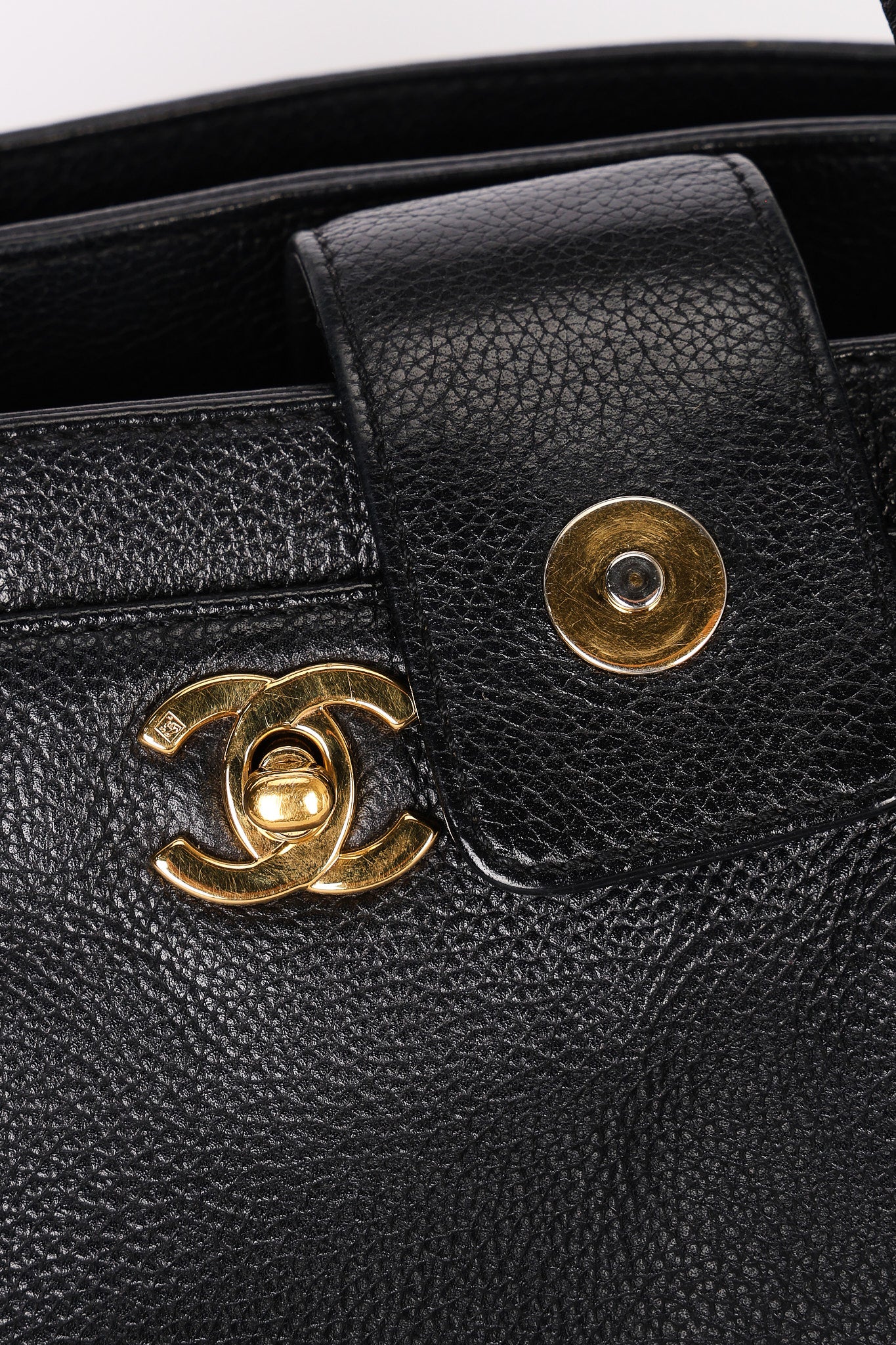 Chanel Medium Cerf Executive Tote Black Caviar 2007 24K GP