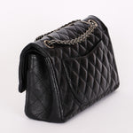 Chanel 2.55 Reissue Double Flap 225 Brasserie Charms Black Calfskin RHW