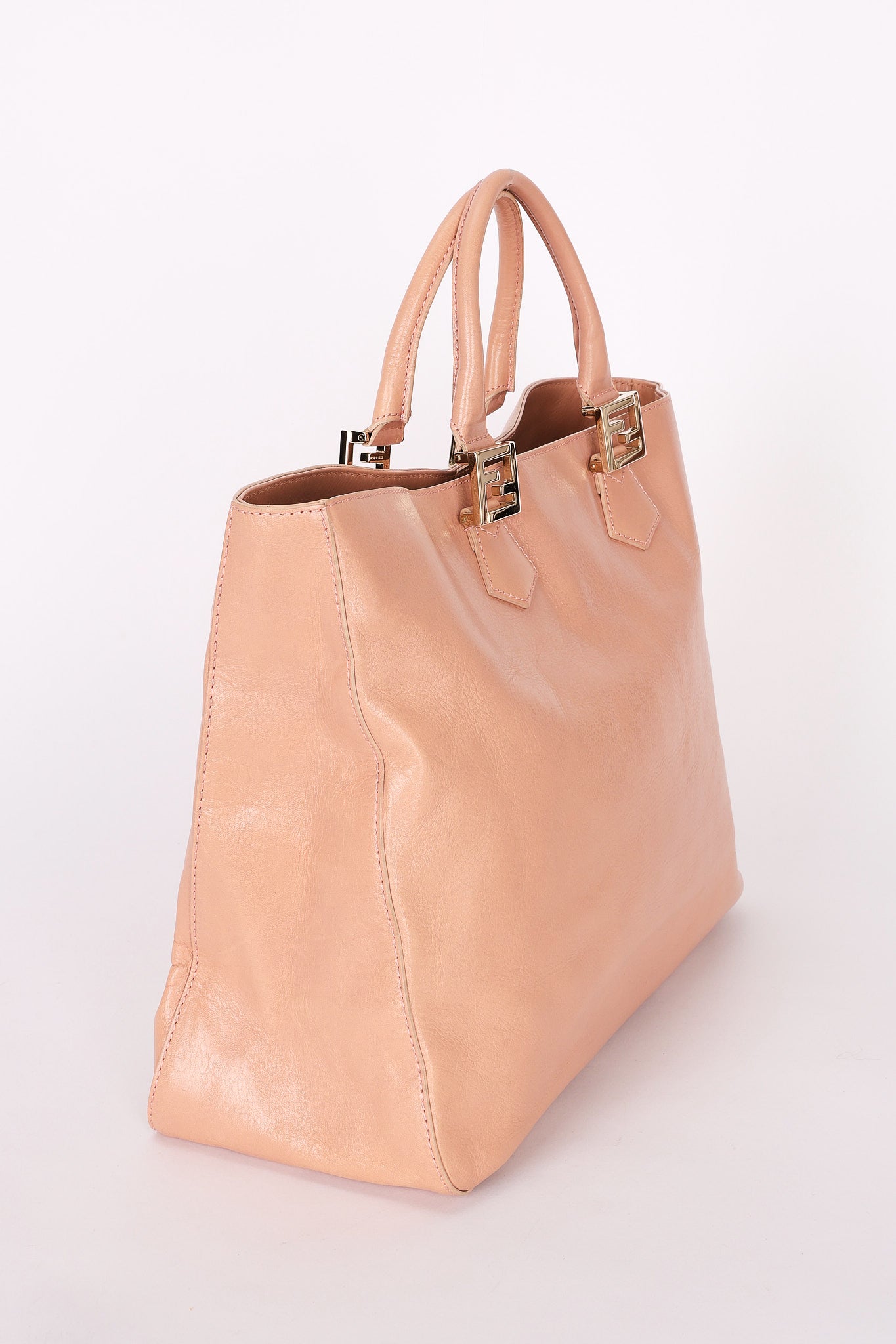 Fendi Twins Shopper Tote Pink
